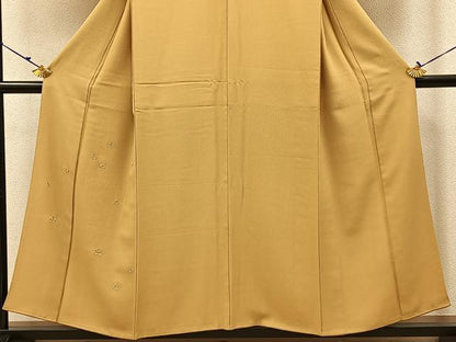 平和屋着物●訪問着　総刺繍　七宝花文　金糸　鬼しぼ縮緬　正絹　逸品　BAAW5001hj