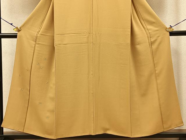 平和屋着物●訪問着　総刺繍　七宝花文　金糸　鬼しぼ縮緬　正絹　逸品　BAAW5001hj