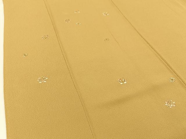 平和屋着物●訪問着　総刺繍　七宝花文　金糸　鬼しぼ縮緬　正絹　逸品　BAAW5001hj
