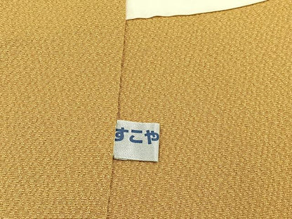 平和屋着物●訪問着　総刺繍　七宝花文　金糸　鬼しぼ縮緬　正絹　逸品　BAAW5001hj