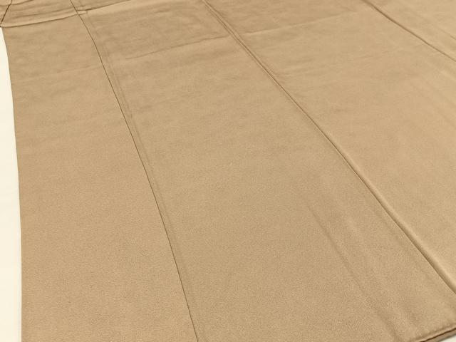 平和屋着物●上質な色無地　枯色　正絹　逸品　BAAW5003hj
