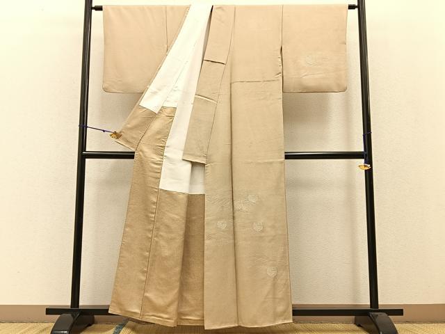 平和屋着物●中国三大刺繍 スワトウ刺繍 訪問着 流水雪輪文 たたき染め 銀彩 正絹 逸品 BAAW5006hj