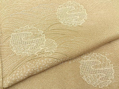 平和屋着物●中国三大刺繍 スワトウ刺繍 訪問着 流水雪輪文 たたき染め 銀彩 正絹 逸品 BAAW5006hj