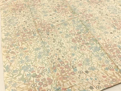 平和屋着物●本場大島紬 白大島 7マルキ 枝垂れ桜 証紙付き 正絹 逸品 BAAW5011hj