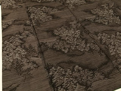 平和屋着物●本場大島紬 純泥染め 風景文 やまと誂製 久野織物謹製 証紙付き 正絹 逸品 BAAW5012hj