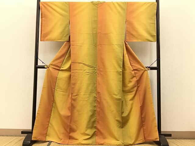 平和屋着物●上質な紬　霞文　正絹　逸品　BAAW5013hj