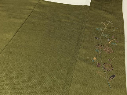 平和屋着物●訪問着　草花文　暈し染め　金彩　正絹　逸品　BAAW5015hj