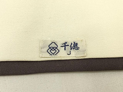 平和屋着物●創業460年・千總　訪問着　白椿　シルエット　金彩　正絹　逸品　BAAW5018hj