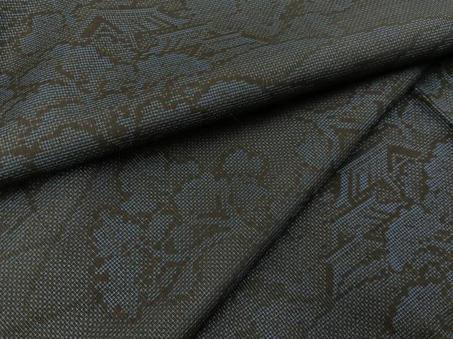 平和屋着物●本場大島紬　9マルキ　風景文　正絹　逸品　未使用　BAAW5022hj
