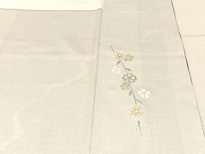 平和屋着物●訪問着　雪輪花文　暈し染め　金銀彩　正絹　逸品　BAAW5028hj