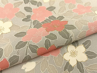平和屋着物●訪問着　枝垂れ桜　暈し染め　金彩　正絹　逸品　BAAW5030hj