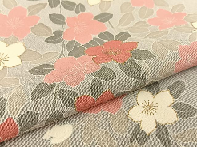 平和屋着物●訪問着　枝垂れ桜　暈し染め　金彩　正絹　逸品　BAAW5030hj