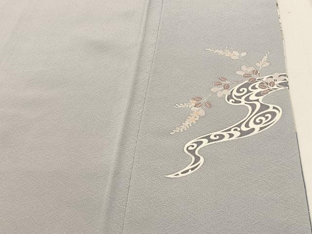 平和屋着物●豪華色留袖　駒刺繍　飛鶴地紙花文　暈し染め　金彩　正絹　逸品　未使用　BAAW5032hj