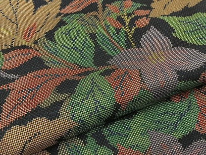 平和屋着物●本場大島紬　7マルキ　草花尽くし　正絹　逸品　BAAW5035hj