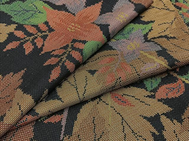 平和屋着物●本場大島紬　7マルキ　草花尽くし　正絹　逸品　BAAW5035hj