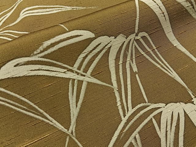 平和屋着物●訪問着　紬地　蔦の葉笹文　正絹　逸品　BAAW5038hj 平和屋着物○訪問着 紬地 蔦の葉笹文 正絹 逸品 BAAW5038hj