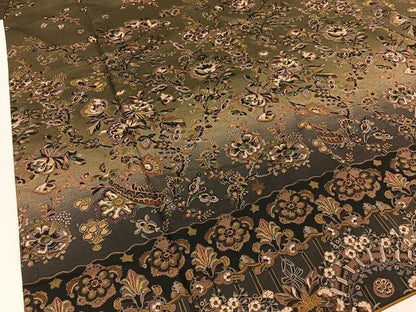 平和屋着物●訪問着　本場染大島紬　更紗草花文　正絹　逸品　BAAW5039hj