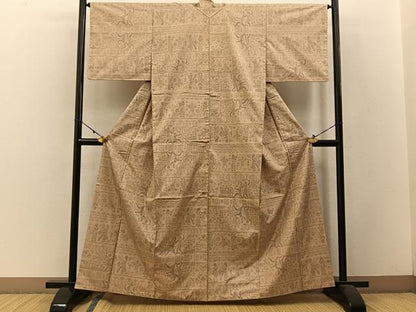 平和屋着物●本場大島紬　150亀甲　エジプト壁画文様　ますいわ屋扱い　正絹　逸品　BAAW5041hj