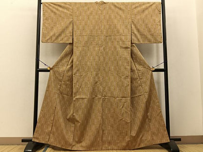 平和屋着物●ぜんまい紬　間道　正絹　逸品　BAAW5045hj