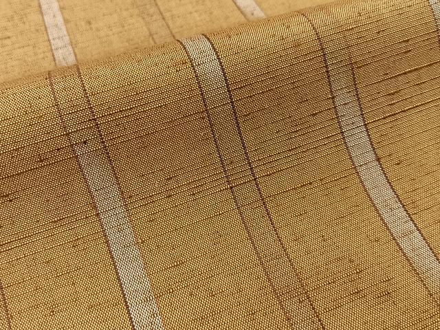 平和屋着物●ぜんまい紬　間道　正絹　逸品　BAAW5045hj