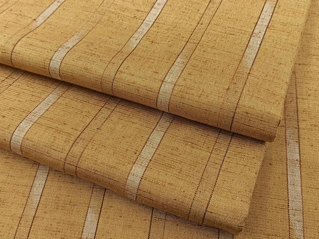 平和屋着物●ぜんまい紬　間道　正絹　逸品　BAAW5045hj