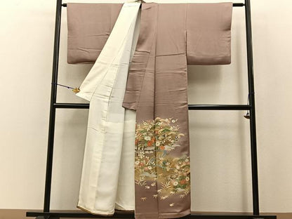 平和屋着物●創業460年・千總　色留袖　駒刺繍　松竹梅　御所解文　暈し染め　金彩　正絹　逸品　BAAW5048hj