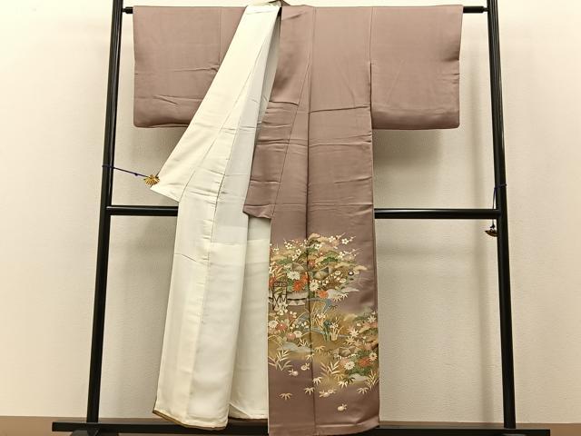 平和屋着物●創業460年・千總　色留袖　駒刺繍　松竹梅　御所解文　暈し染め　金彩　正絹　逸品　BAAW5048hj