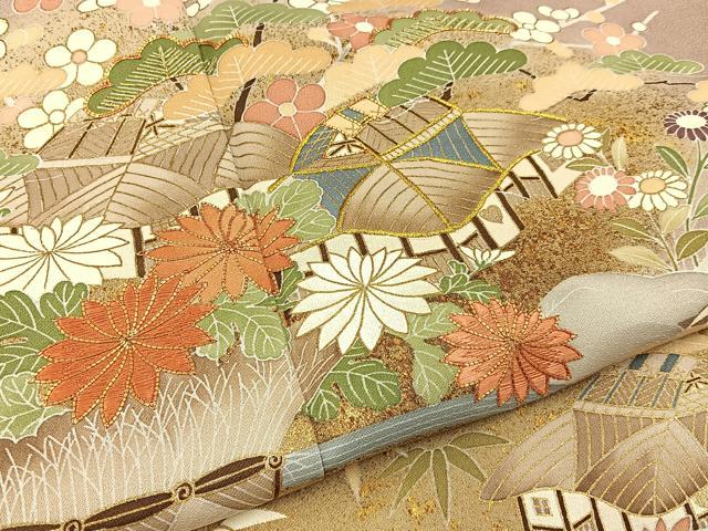 平和屋着物●創業460年・千總　色留袖　駒刺繍　松竹梅　御所解文　暈し染め　金彩　正絹　逸品　BAAW5048hj