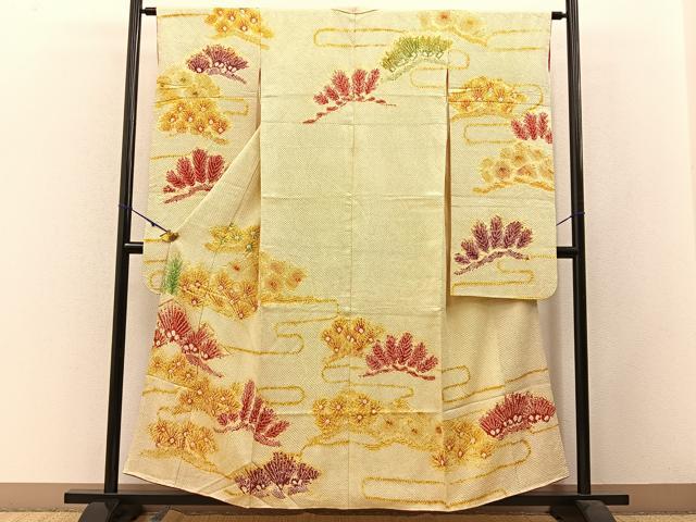 平和屋着物●豪華振袖　総絞り　松　正絹　逸品　BAAW5050hj