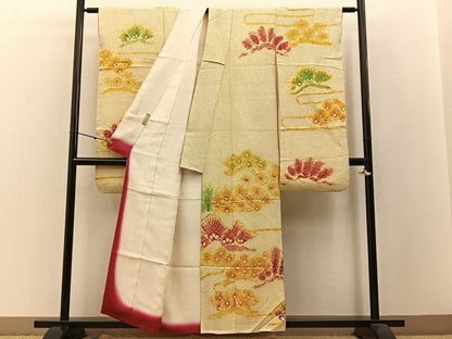 平和屋着物●豪華振袖　総絞り　松　正絹　逸品　BAAW5050hj