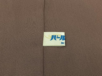 平和屋着物●伝統工芸士　保科　江戸小紋　万筋　濃色×紫水晶色　正絹　逸品　BAAW5051hj