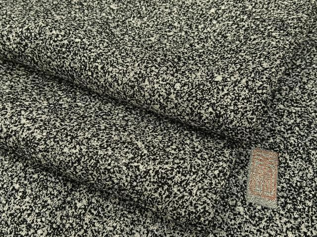 平和屋着物●上質な小紋　作家物　たたき染め　黒地　正絹　逸品　BAAW5053hj