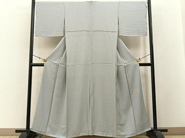平和屋着物●本草木染作家　瑞寶　色無地　紋意匠　紫水晶色　正絹　逸品　BAAW5054hj