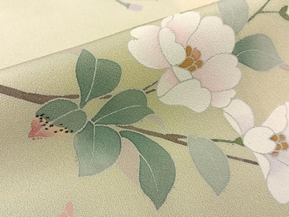平和屋着物●訪問着 友禅 作家物 枝花文 暈し染め 正絹 逸品 未使用 BAAW5060hj