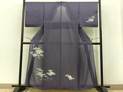 平和屋着物＊夏物 訪問着 絽 冊子松花文 正絹 逸品 BAAW5063hj