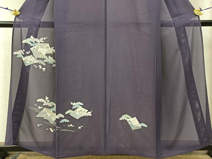 平和屋着物＊夏物 訪問着 絽 冊子松花文 正絹 逸品 BAAW5063hj