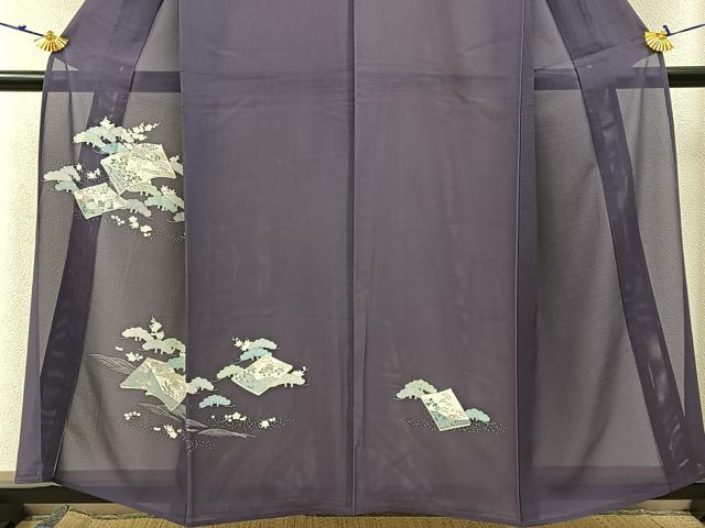 平和屋着物＊夏物 訪問着 絽 冊子松花文 正絹 逸品 BAAW5063hj