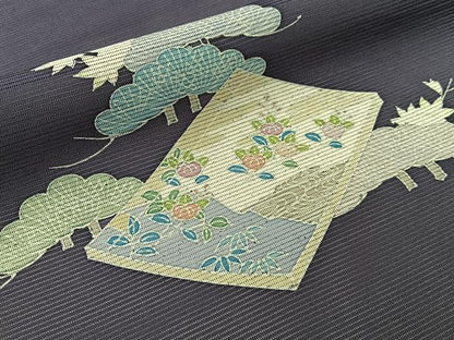 平和屋着物＊夏物 訪問着 絽 冊子松花文 正絹 逸品 BAAW5063hj