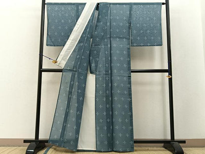 平和屋着物＊夏物 本場琉球絣 夏琉球 正絹 逸品 BAAW5070hj
