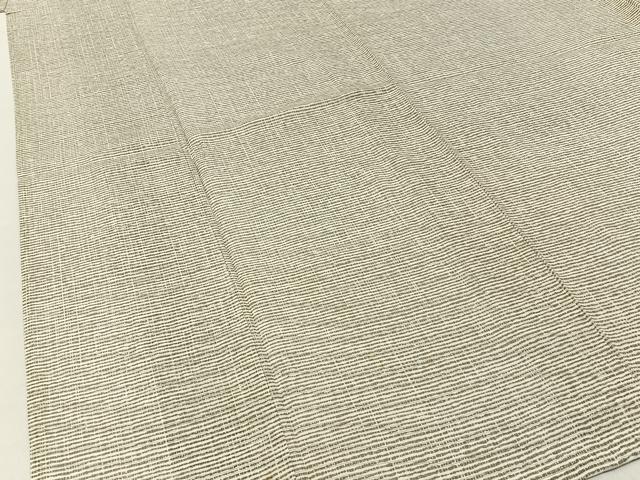 平和屋着物＊夏物 小紋 絽 横縞 正絹 逸品 BAAW5071hj