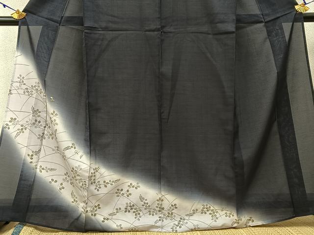 平和屋着物＊夏物 訪問着 紗 蛍暈し 萩 金彩 正絹 逸品 CAAV9574ze