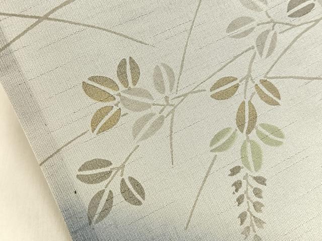 平和屋着物＊夏物 訪問着 紗紬 刺繍 萩 金糸 正絹 逸品 BAAW5078hj