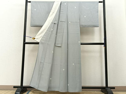 平和屋着物＊夏物 小紋 絽 蛍暈し 正絹 逸品 BAAW5079hj