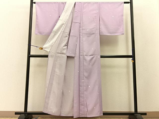 平和屋着物＊夏物 小紋 絽 大小あられ 洗える着物 未使用 BAAW5081hj
