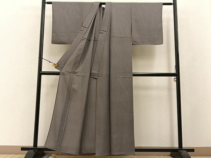 平和屋着物＊夏物 色無地 絽 灰色 正絹 逸品 BAAW5082hj