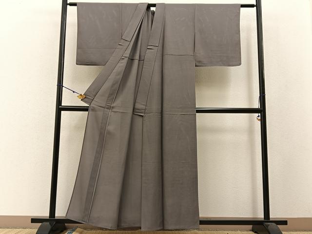 平和屋着物＊夏物 色無地 絽 灰色 正絹 逸品 BAAW5082hj