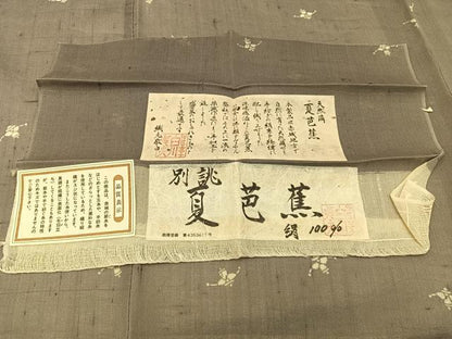 平和屋着物＊夏物 絹芭蕉 夏芭蕉 伝統工芸士 白川貞夫 やじろべえ 証紙付き 正絹 逸品 BAAW5084hj