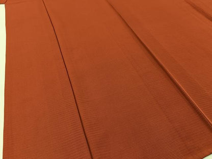 平和屋着物＊夏物 色無地 絽 赤丹色 正絹 逸品 BAAW5085hj