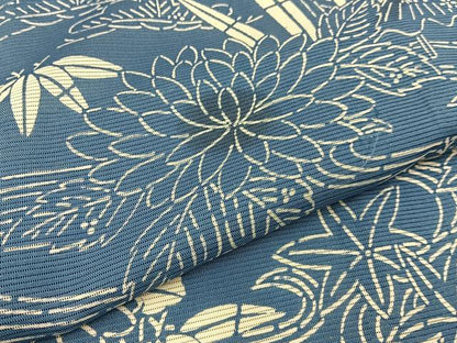 平和屋着物＊夏物 小紋 絽 藍 型染め 御所解文 正絹 逸品 BAAW5089hj