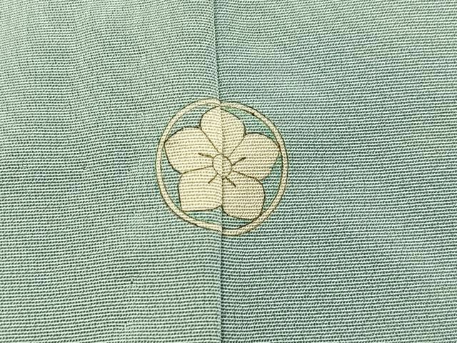 平和屋着物▽上質な色無地 単衣 草花地紋 千草鼠色 正絹 逸品 未使用 BAAW5100hj
